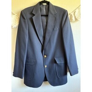 Vintage Reed‎ St James Men's Navy Blue Blazer Jacket Classic Business Career